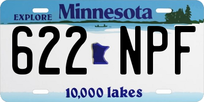 MN license plate 622NPF