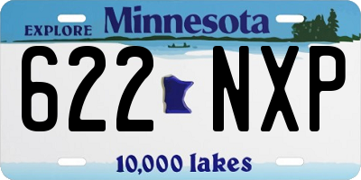 MN license plate 622NXP