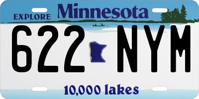 MN license plate 622NYM