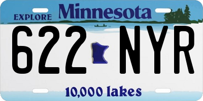 MN license plate 622NYR