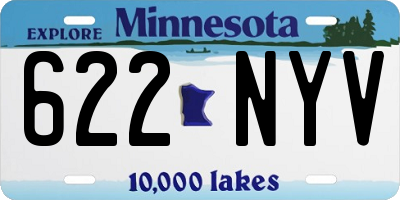 MN license plate 622NYV