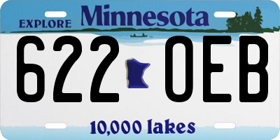 MN license plate 622OEB