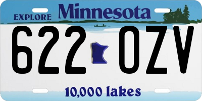 MN license plate 622OZV