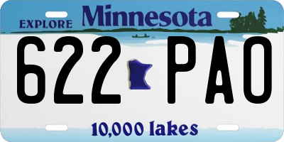 MN license plate 622PAO