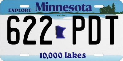 MN license plate 622PDT