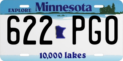 MN license plate 622PGO