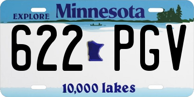 MN license plate 622PGV