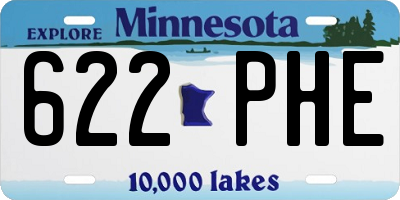 MN license plate 622PHE