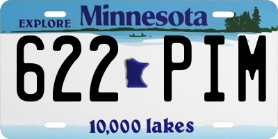 MN license plate 622PIM