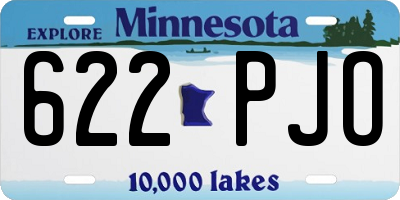 MN license plate 622PJO