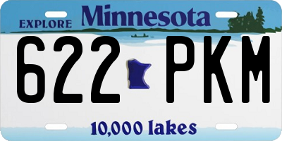 MN license plate 622PKM