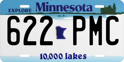MN license plate 622PMC