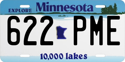 MN license plate 622PME