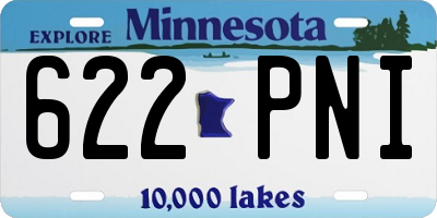 MN license plate 622PNI