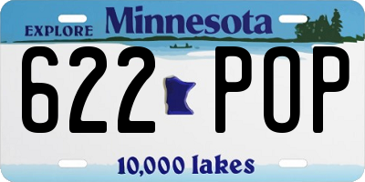 MN license plate 622POP
