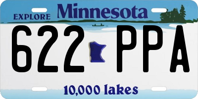 MN license plate 622PPA