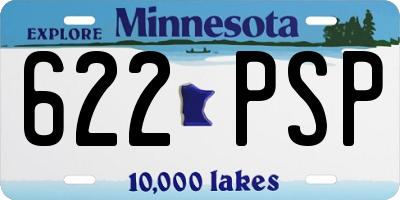 MN license plate 622PSP