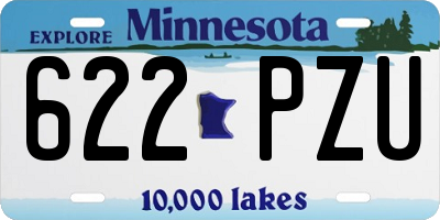 MN license plate 622PZU