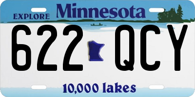 MN license plate 622QCY