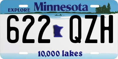 MN license plate 622QZH