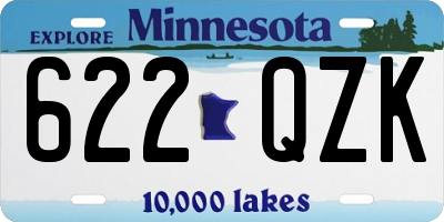 MN license plate 622QZK