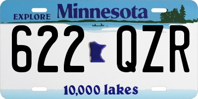 MN license plate 622QZR