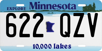 MN license plate 622QZV