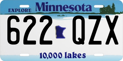 MN license plate 622QZX