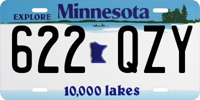 MN license plate 622QZY