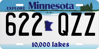 MN license plate 622QZZ