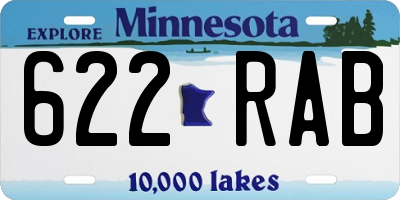 MN license plate 622RAB