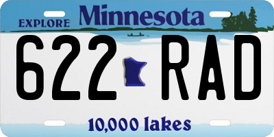 MN license plate 622RAD
