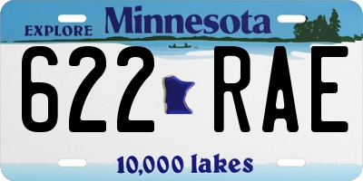 MN license plate 622RAE