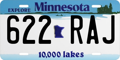 MN license plate 622RAJ