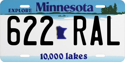 MN license plate 622RAL