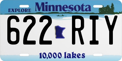 MN license plate 622RIY