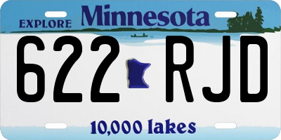MN license plate 622RJD