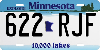MN license plate 622RJF