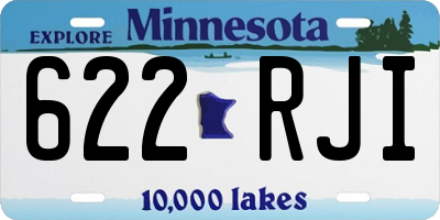 MN license plate 622RJI