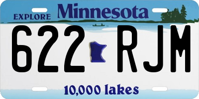 MN license plate 622RJM