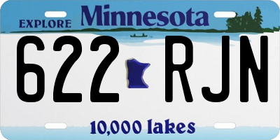 MN license plate 622RJN