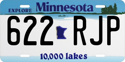MN license plate 622RJP