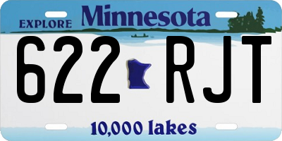 MN license plate 622RJT