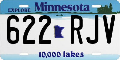 MN license plate 622RJV
