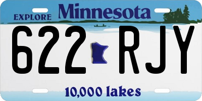 MN license plate 622RJY
