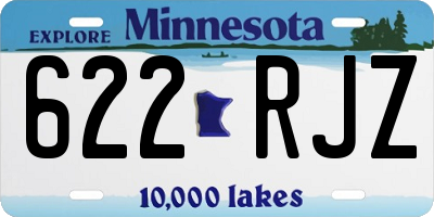 MN license plate 622RJZ