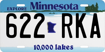 MN license plate 622RKA