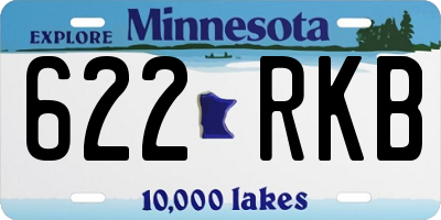 MN license plate 622RKB