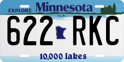 MN license plate 622RKC