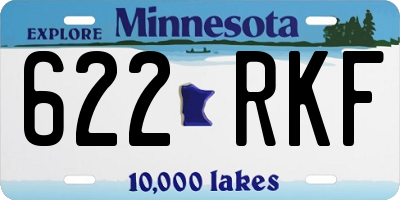 MN license plate 622RKF